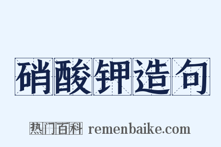 硝酸钾造句是什么意思的图片